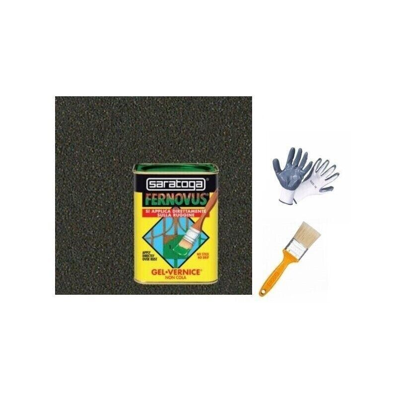 foto del prodotto vernice antiruggine in gel fernovus metallizzato 750ml grafite ferro antico saratoga
