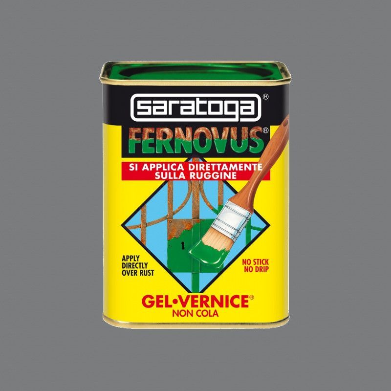 foto del prodotto vernice antiruggine in gel fernovus metallizzato 750ml grigio peltro saratoga