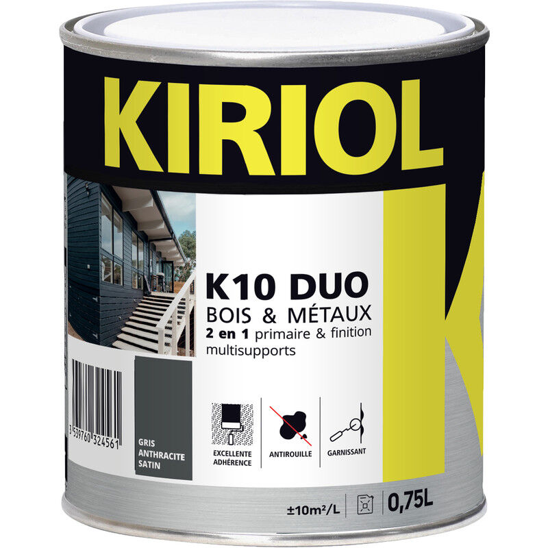 foto del prodotto vernice antiruggine k10 duo comus grigio satinato antracite 0,75l a013216