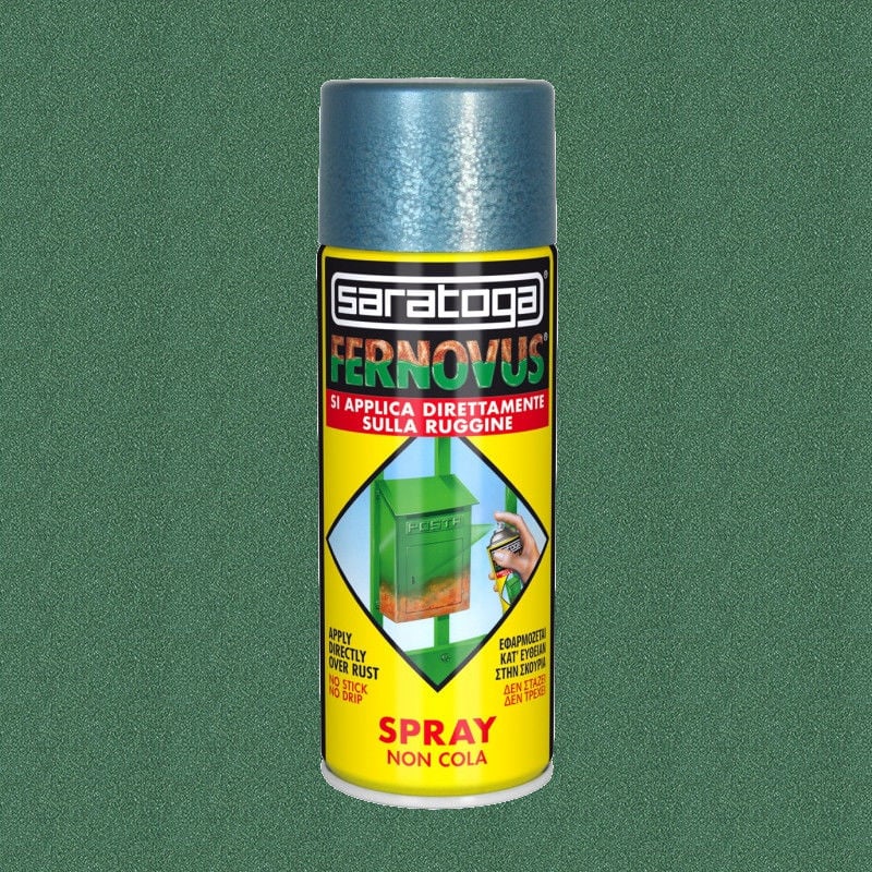 foto del prodotto vernice antiruggine spray fernovus 400ml saratoga micaceo verde