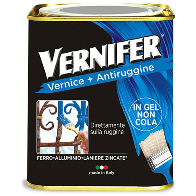 foto del prodotto vernice antiruggine tinte brillanti vernifer 750 ml arexons grigio medio