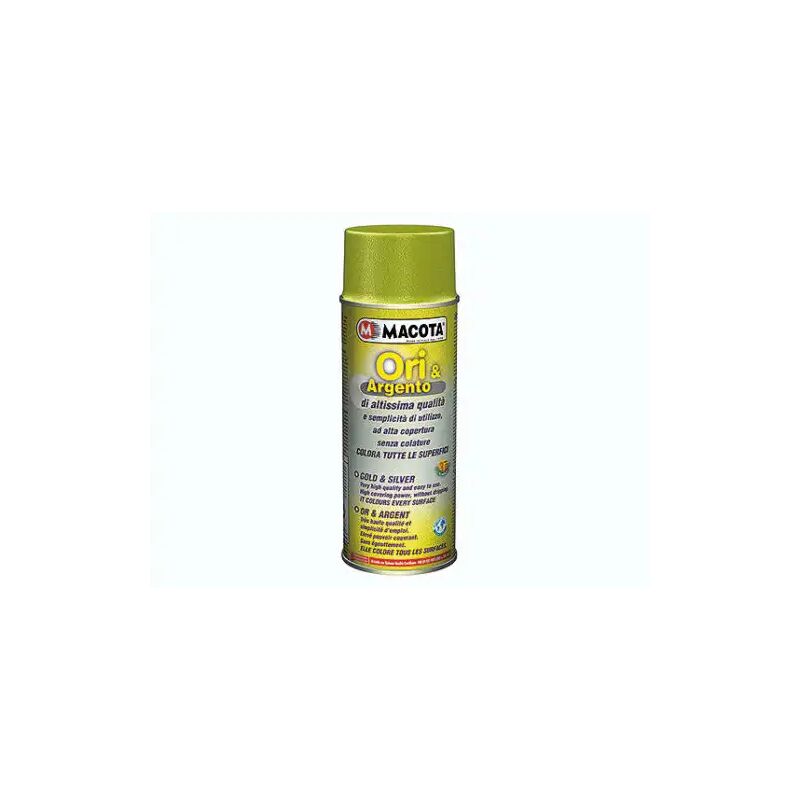 foto del prodotto vernice bomboletta spray 400ml effetto argento smalto acrilico non cola macota