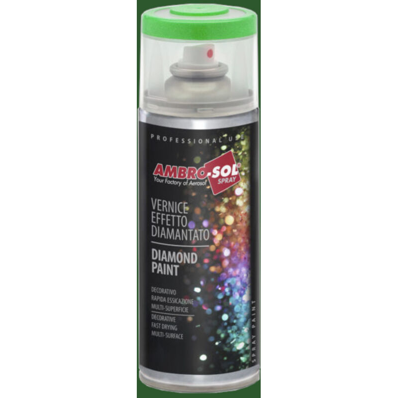 foto del prodotto vernice effetto diamantato 400ml verde spray