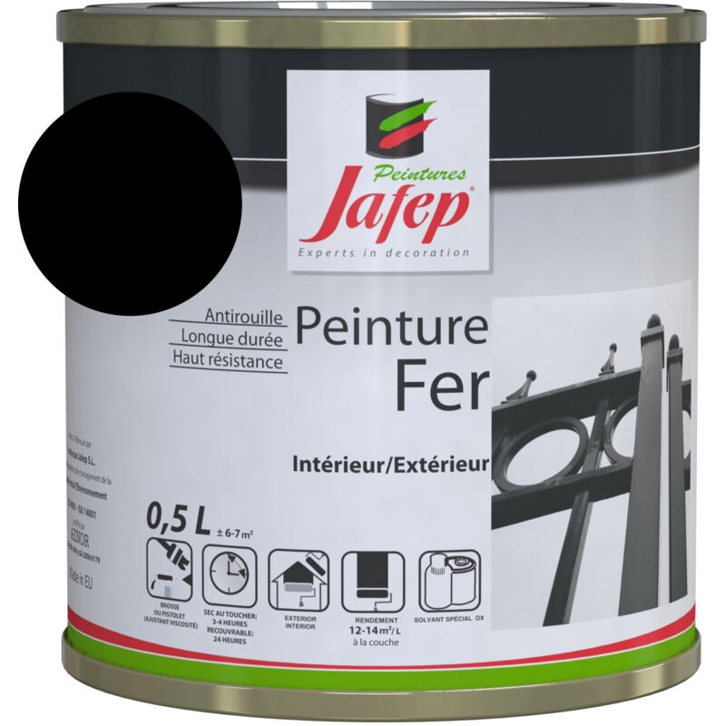 foto del prodotto vernice fer antiruggine nera 0,5l