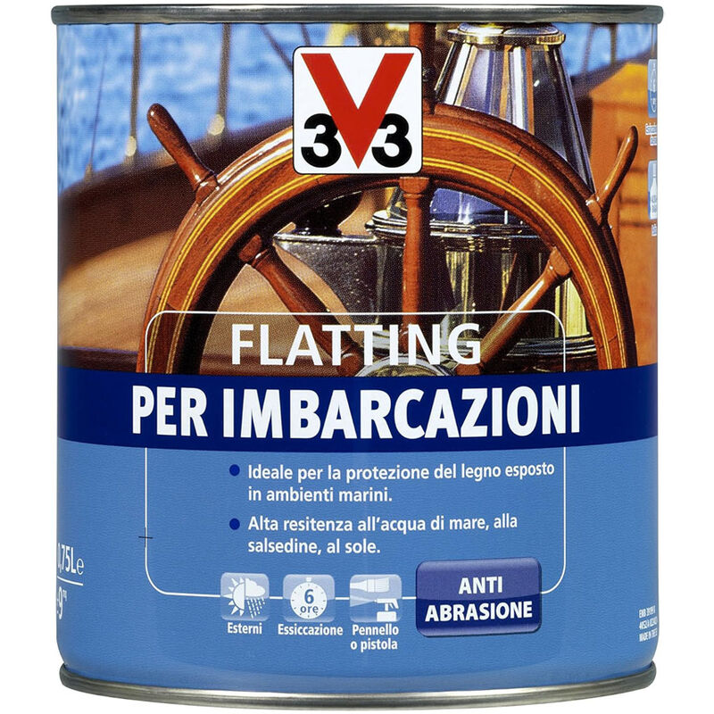 foto del prodotto vernice flatting per legno delle imbarcazioni 750 ml v33 incolore ambrato