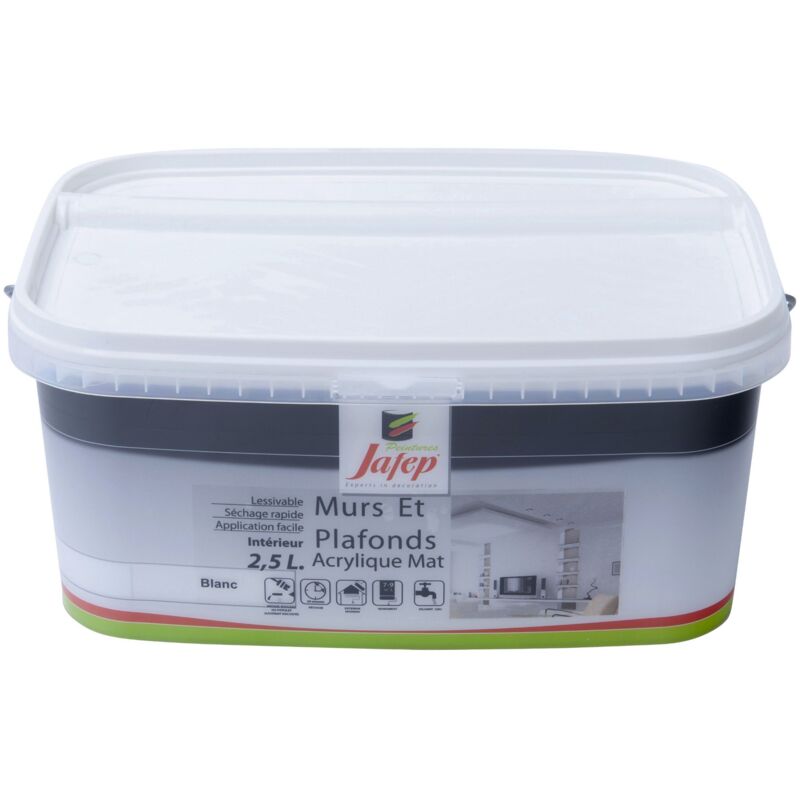 foto del prodotto vernice opaca bianca per muri e soffitti acrilici 2,5l jafep