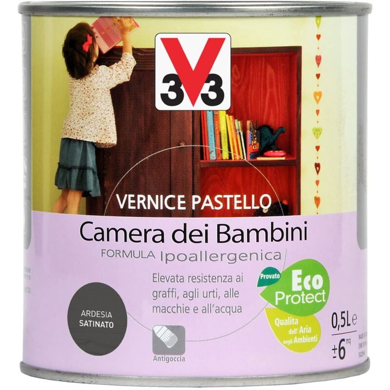 foto del prodotto vernice pastello camera bambini ardesia 0,5 l v33