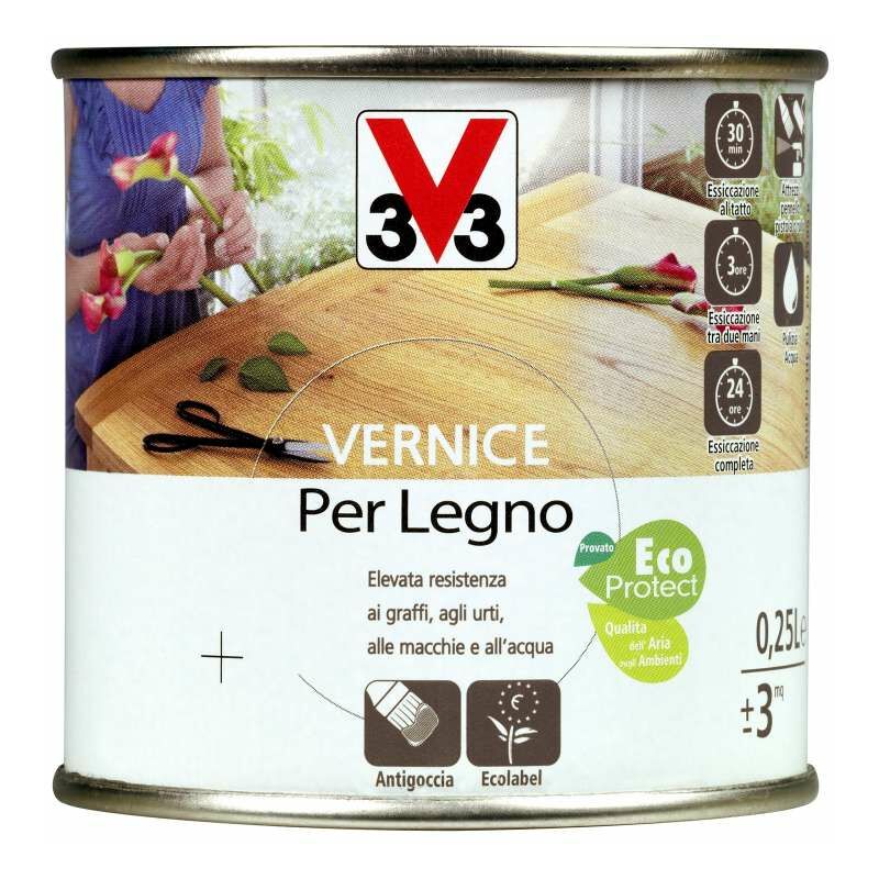 foto del prodotto vernice per legno 250 ml noce rustico brillante