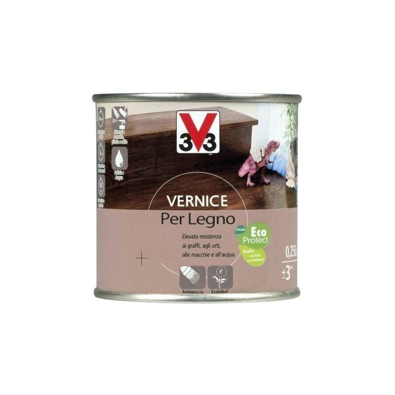 foto del prodotto vernice per legno mogano satinato l.0,25