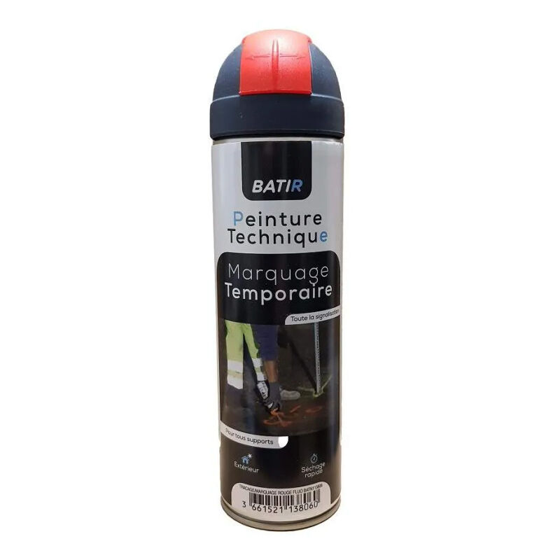 foto del prodotto vernice per marcare con aerosol, 500ml, rosso fluorescente