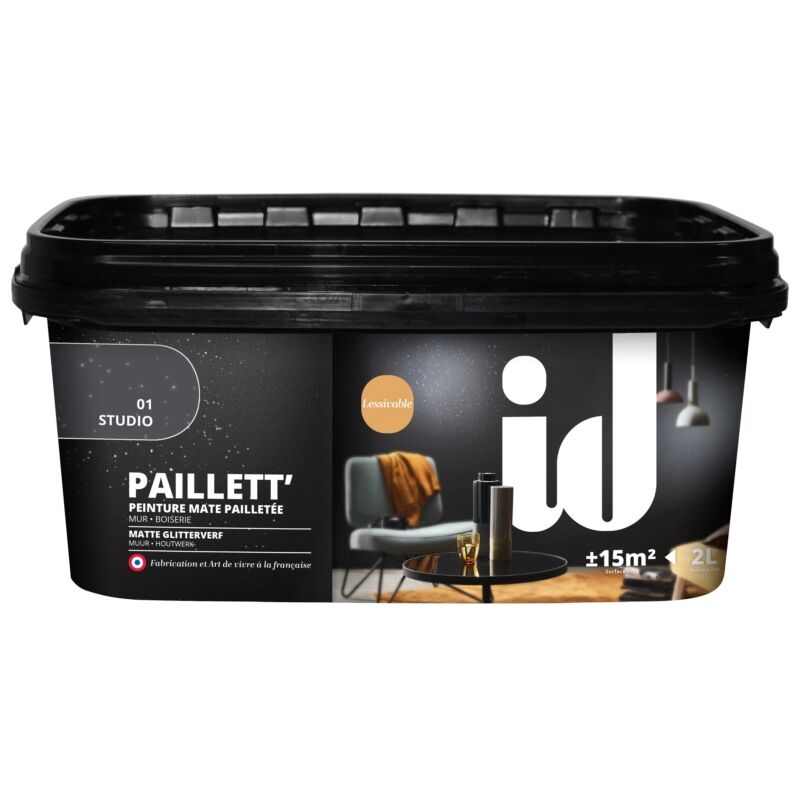 foto del prodotto vernice pittura effetto paillett studio 2 lt