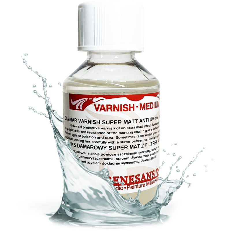 foto del prodotto vernice professionale renesans damar, resistente ai raggi uv super mat, 100 ml