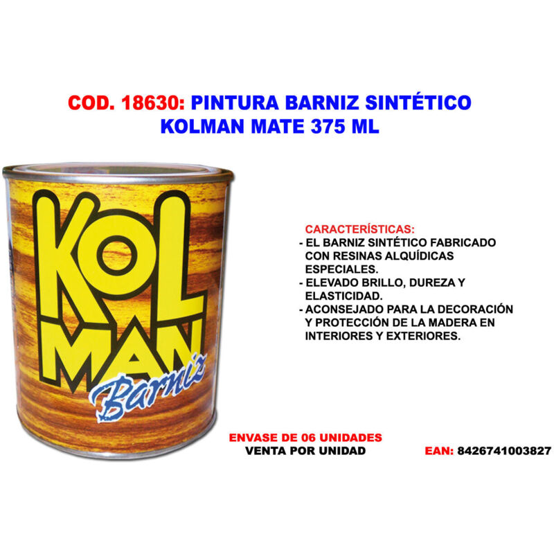 foto del prodotto vernice sintetica opaca kolman da 375 ml