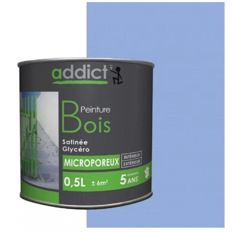 foto del prodotto vernice speciale per legno, blu lavanda satinato, 0,5 litri