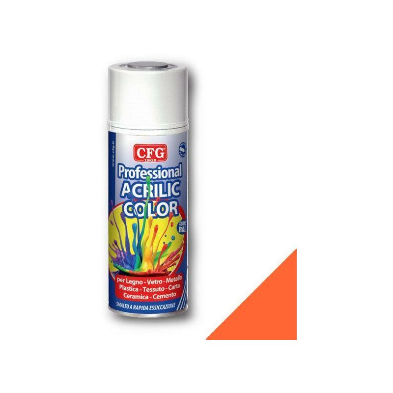 foto del prodotto vernice spray acrilica arancio pastello ral 2003 400ml cfg sp2003
