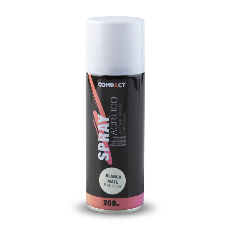 foto del prodotto vernice spray acrilica bianca opaca da 200 ml