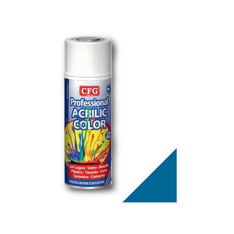 foto del prodotto vernice spray acrilica blu cielo ral 5012 400ml, cfg sp5015