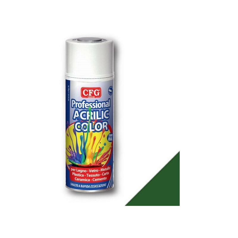 foto del prodotto vernice spray acrilica verde primavera ral 6002 400ml cfg sp6002