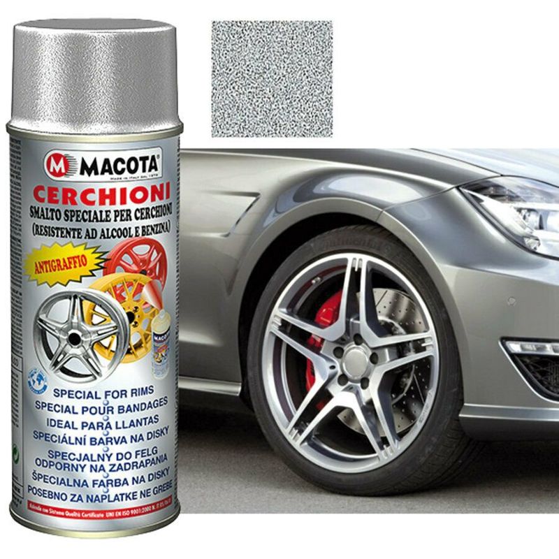foto del prodotto vernice spray cerchioni 400ml antigraffio auto moto tuning alluminio macota