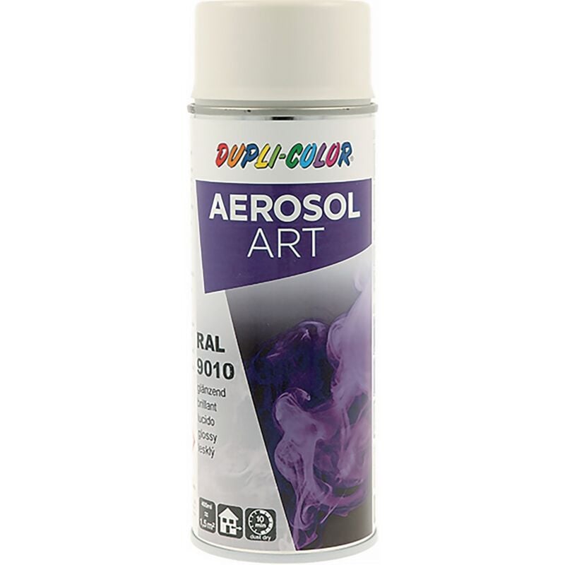 foto del prodotto vernice spray colorata aerosol art bianco puro lucido ral 9010 bomboletta spray da 400 ml per 6 