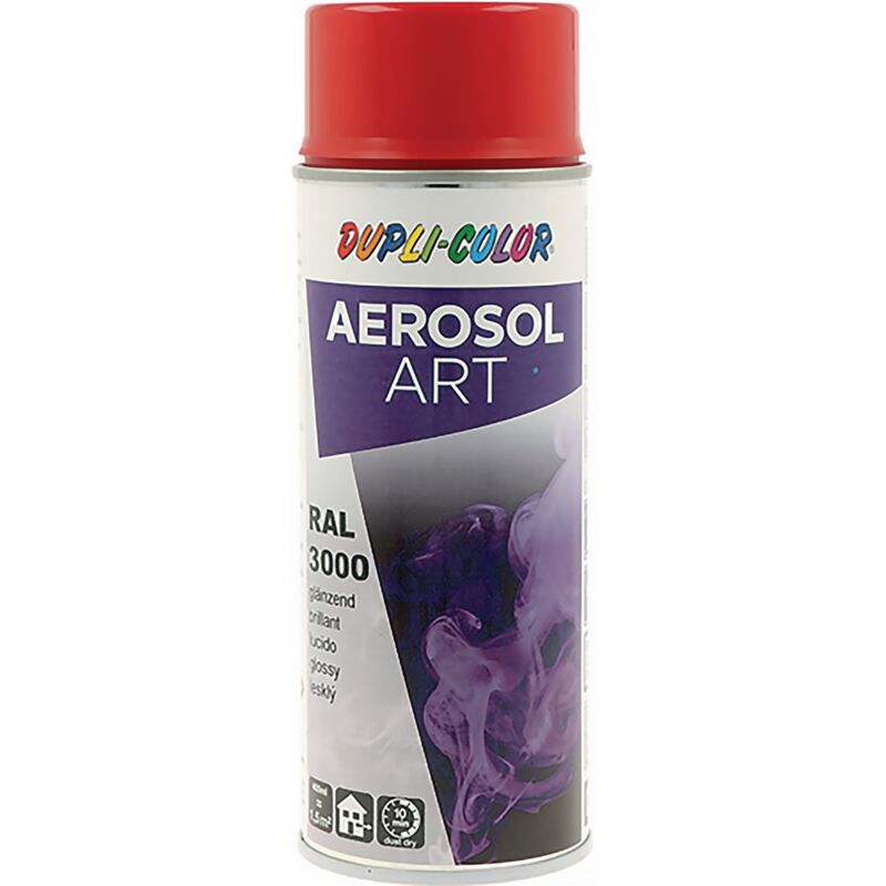 foto del prodotto vernice spray colorata aerosol art rosso fuoco lucido ral 3000 bomboletta spray da 400 ml per 6 