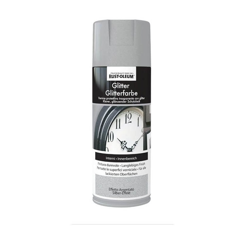 foto del prodotto vernice spray glietter alta qualit colore grigio argento glitterato 400ml