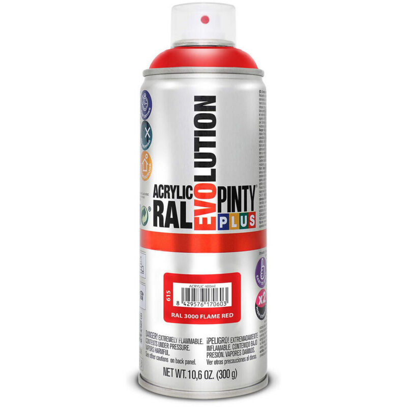 foto del prodotto vernice spray pintyplus evolution ral 3000 400 ml flame red