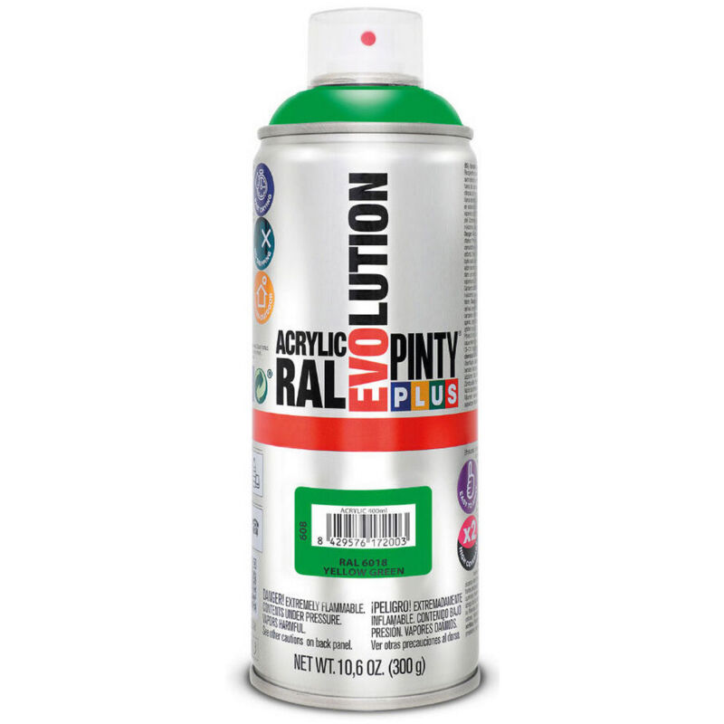 foto del prodotto vernice spray pintyplus evolution ral 6018 400 ml yellow green
