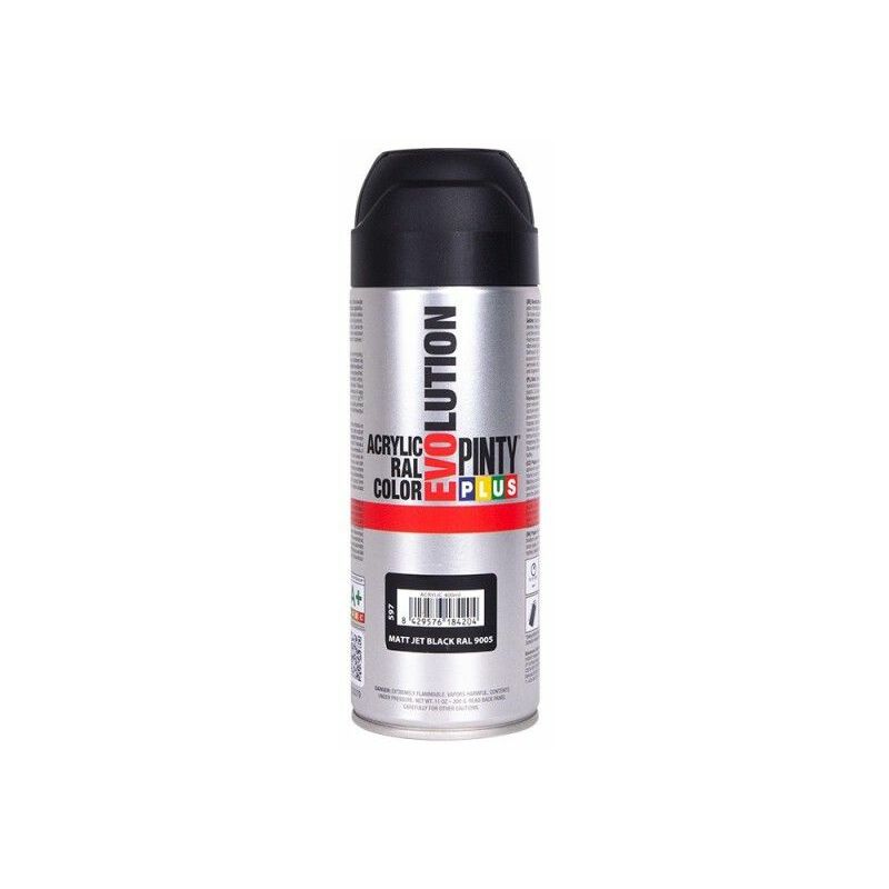 foto del prodotto vernice spray pintyplus evolution ral 9005 400 ml mat jet black