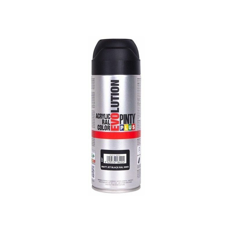 foto del prodotto vernice spray pintyplus evolution ral 9005 nero opaco intenso 520cc