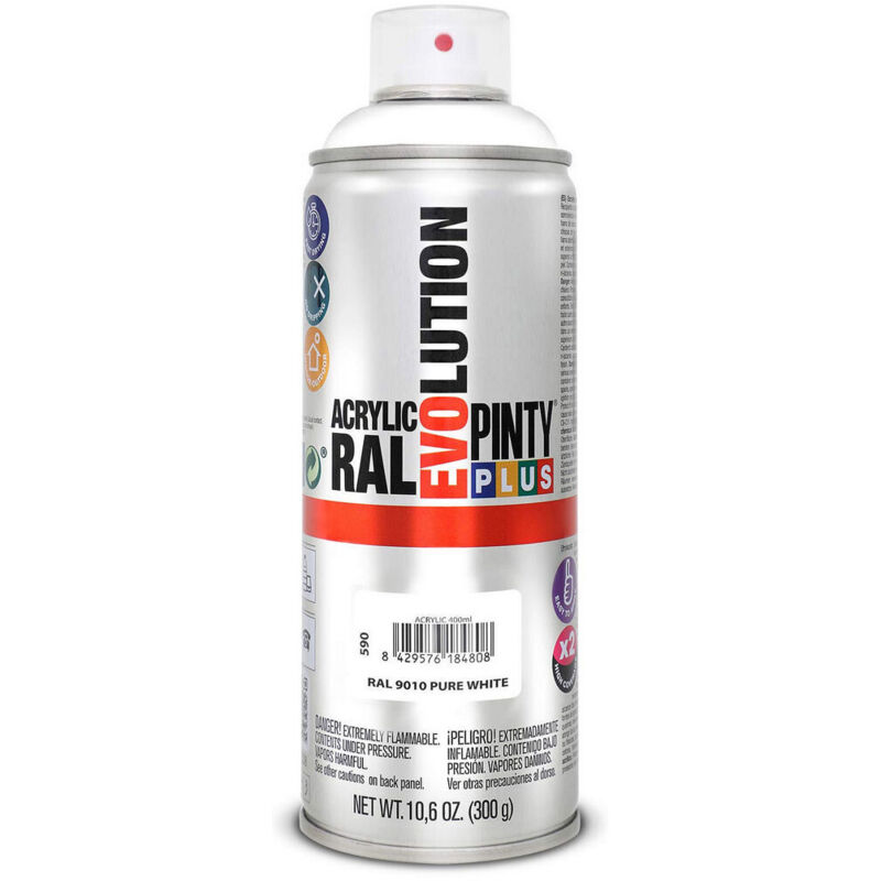 foto del prodotto vernice spray pintyplus evolution ral 9010 400 ml pure white