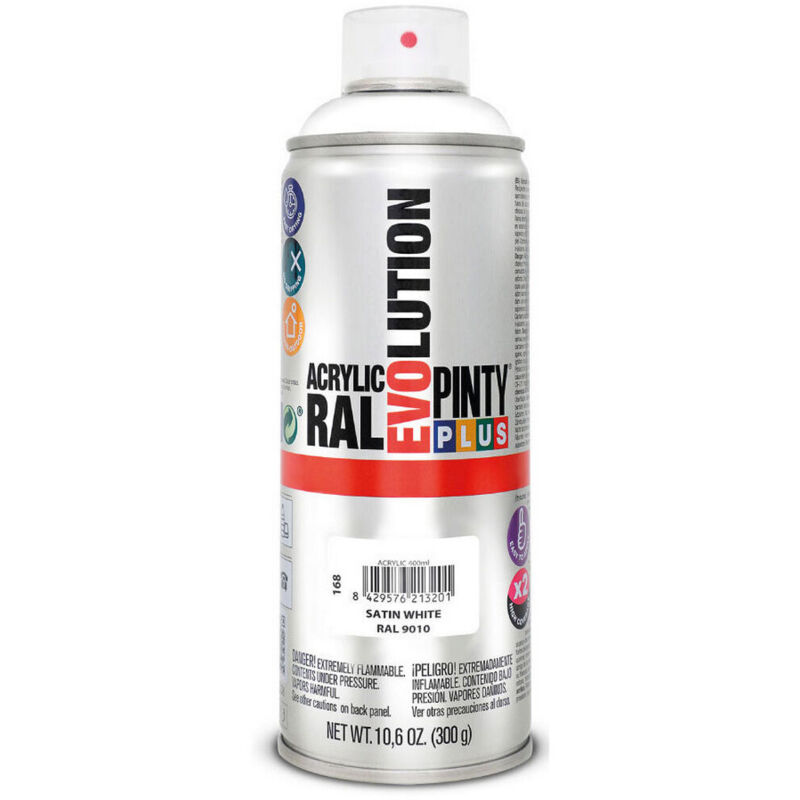 foto del prodotto vernice spray pintyplus evolution ral 9010 400 ml raso pure white