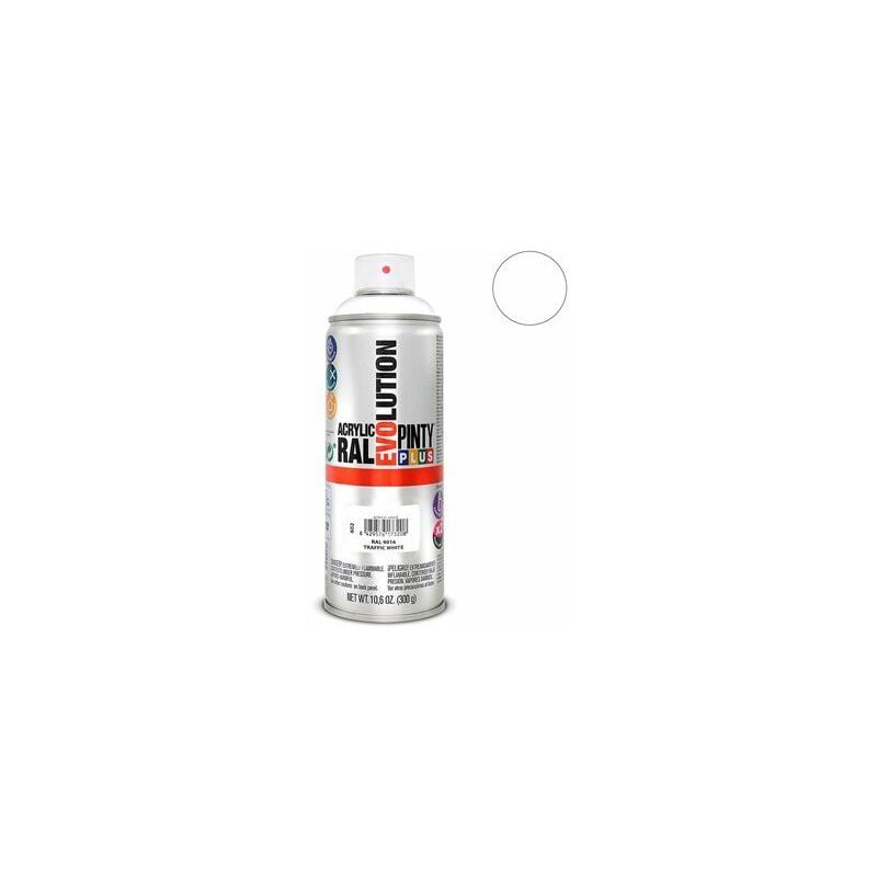 foto del prodotto vernice spray pintyplus evolution ral 9016 400 ml traffic white