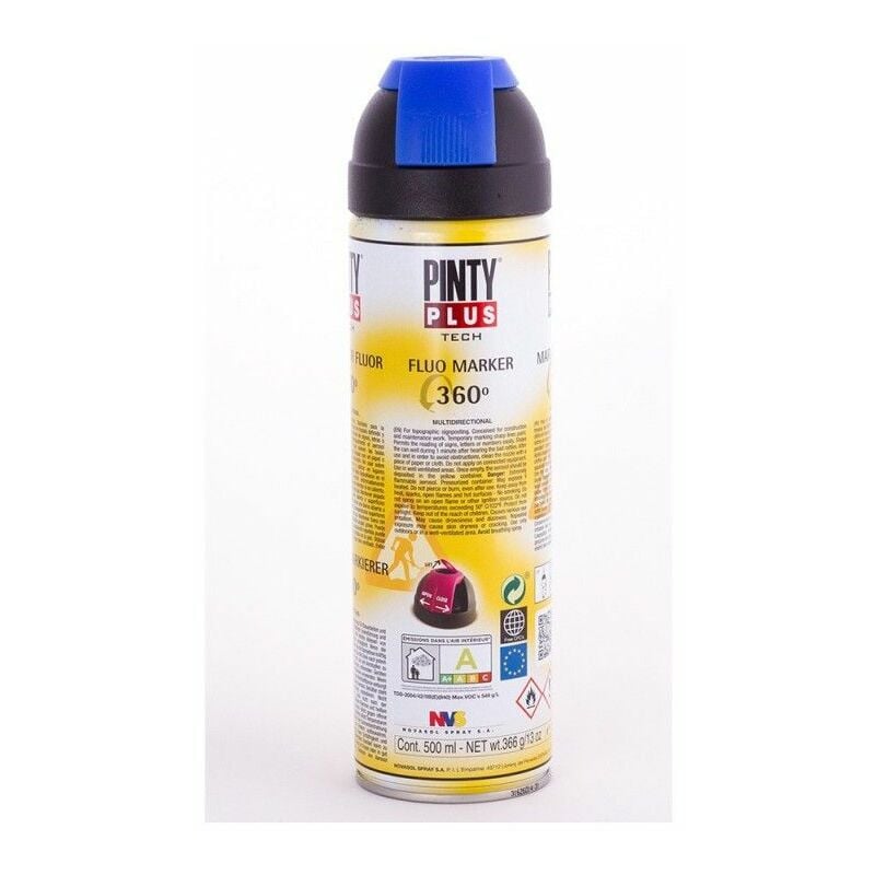 foto del prodotto vernice spray pintyplus tech t118 360 azzurro 500 ml