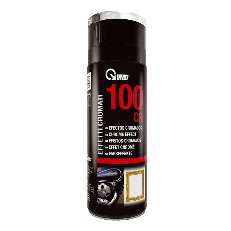 foto del prodotto vernice spray smalto effetto cromato vmd 100 cr prodotto italiano da 400 ml