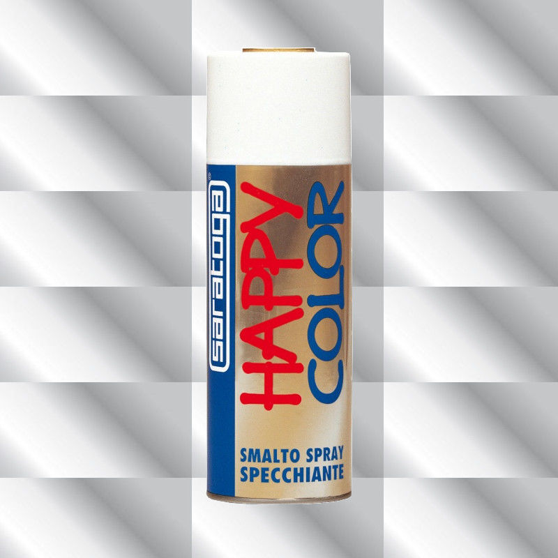 foto del prodotto vernice spray specchiante happy color saratoga acciaio lucido