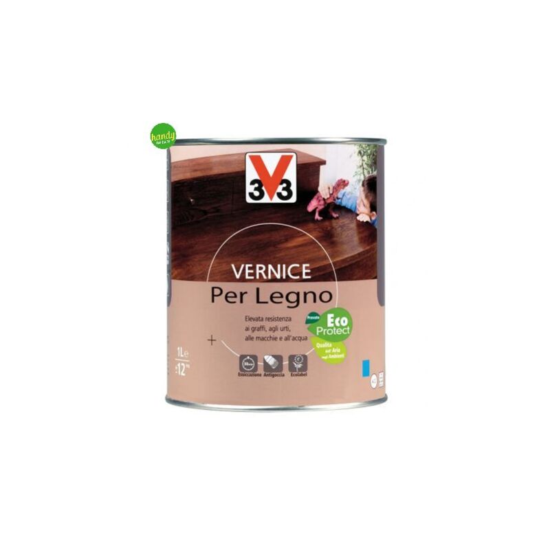foto del prodotto vernice v33 legno ml.250 opaco grigio