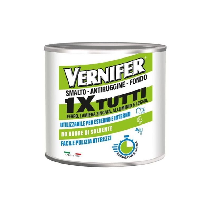 foto del prodotto vernifer 1xtutti antichizzato smalto, antiruggine, fondo 500 ml grafite