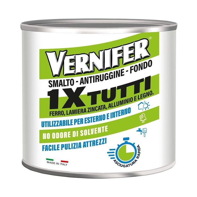 foto del prodotto vernifer smalto acrilico all acqua 1xtutti da ml.500 bianco satinato