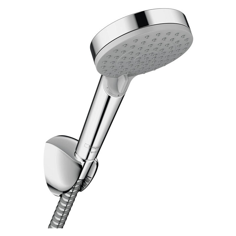 foto del prodotto vernis blend set doccia con supporto a parete, doccetta 100 vario 2 getti ecosmart, flessibile 160cm, cromo 26278000 hansgrohe