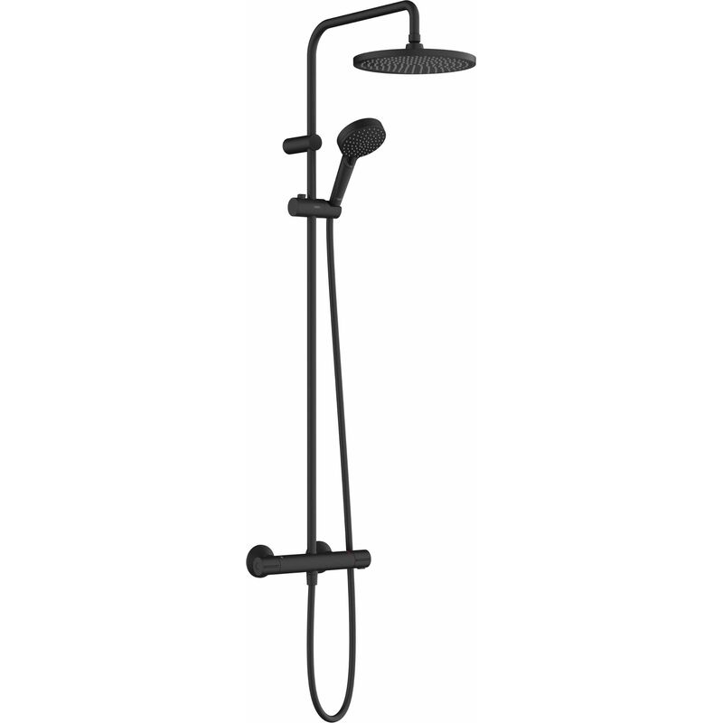 foto del prodotto vernis blend set doccia termostatico showerpipe 240, 2 getti, nero opaco 26426670 hansgrohe