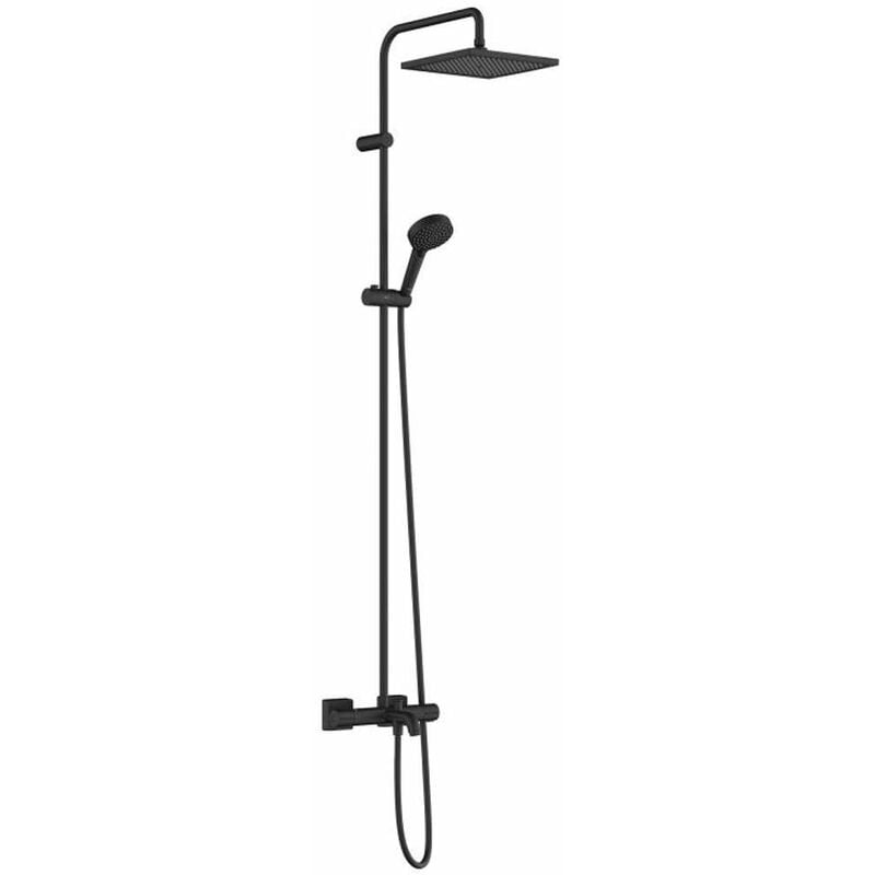 foto del prodotto vernis shape set doccia e vasca da bagno termostatico showerpipe 240, 2 getti, nero opaco 26900670 hansgrohe