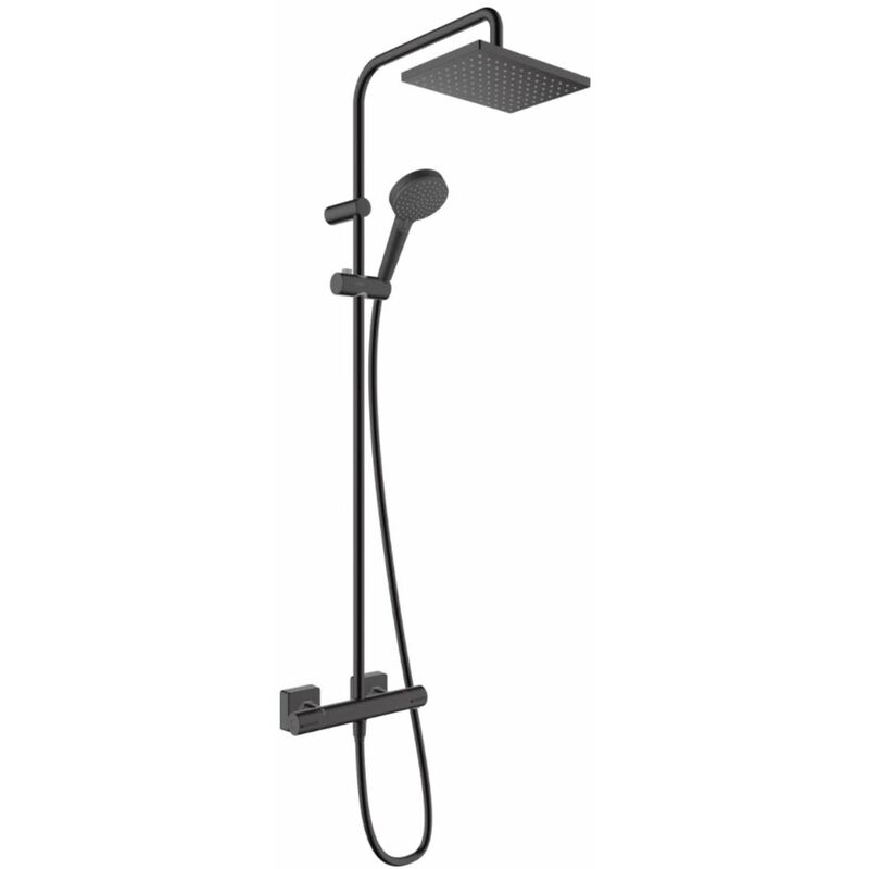 foto del prodotto vernis shape set doccia showerpipe 230 con termostato, nero opaco 26286670 hansgrohe