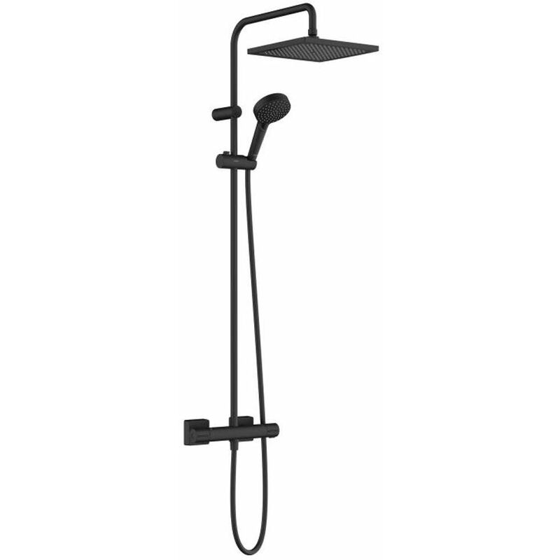 foto del prodotto vernis shape set doccia termostatico showerpipe 240, 2 getti, nero opaco 26427670 hansgrohe