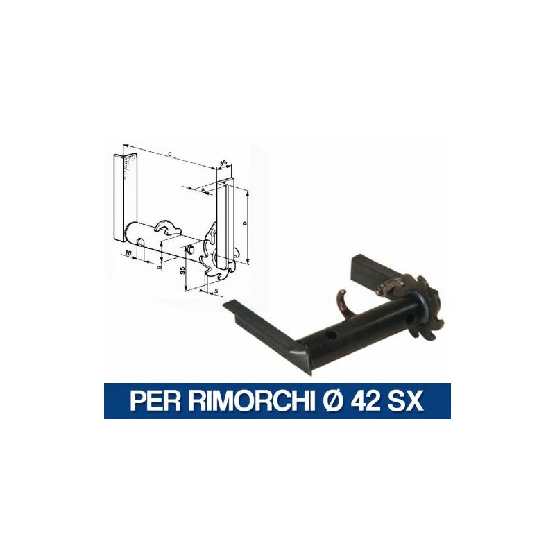 foto del prodotto verricello argano industriale rimorchio carrello trattore motocoltivatore 20000v per rimorchi d.42 sx (20001)