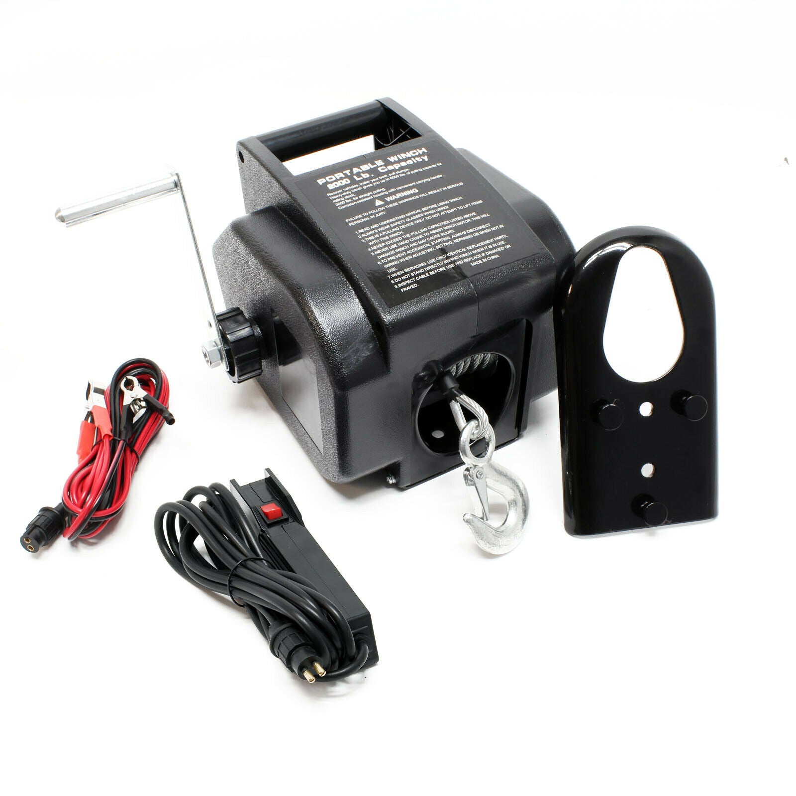 foto del prodotto verricello elettrico 12 volt trazione fino a 2267 kg verricello a manovella 16 0000522