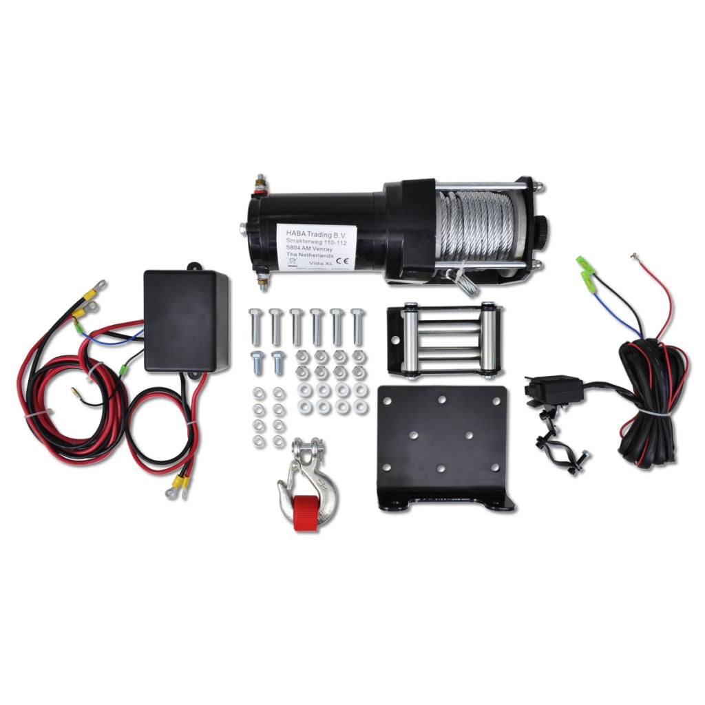 foto del prodotto verricello elettrico 12v 1236kg attrezzi officina garage 3402140