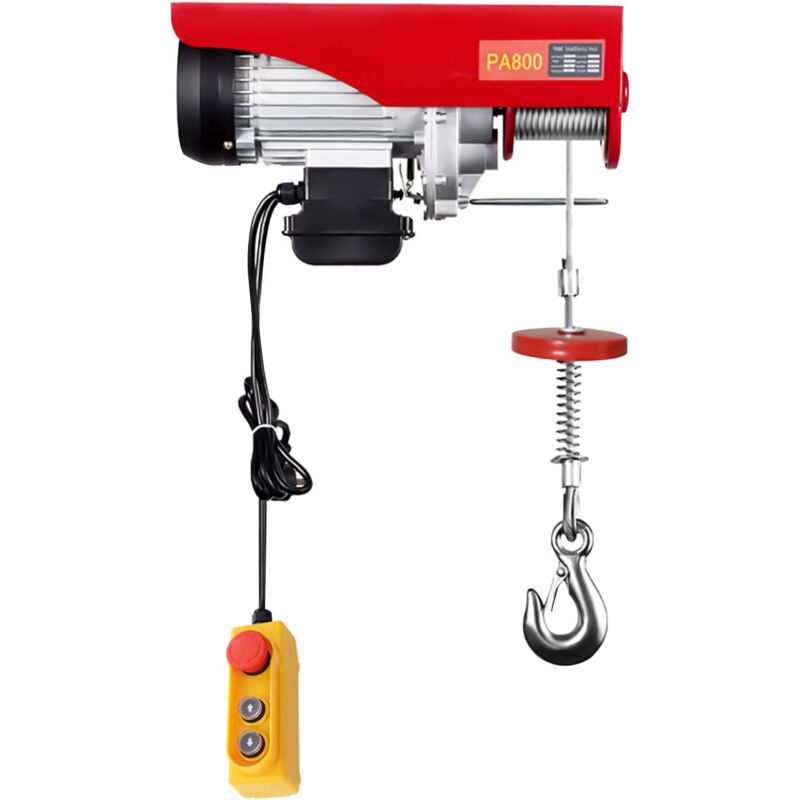 foto del prodotto verricello elettrico da 220 v, 12 m, con telecomando a fune elettronica, 800 kg