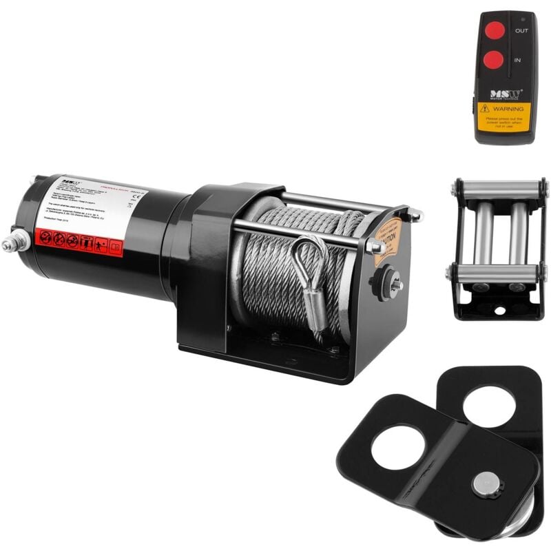 foto del prodotto verricello elettrico fuoristrada argano offroad 12v 1590 kg 3500 lb con puleggia