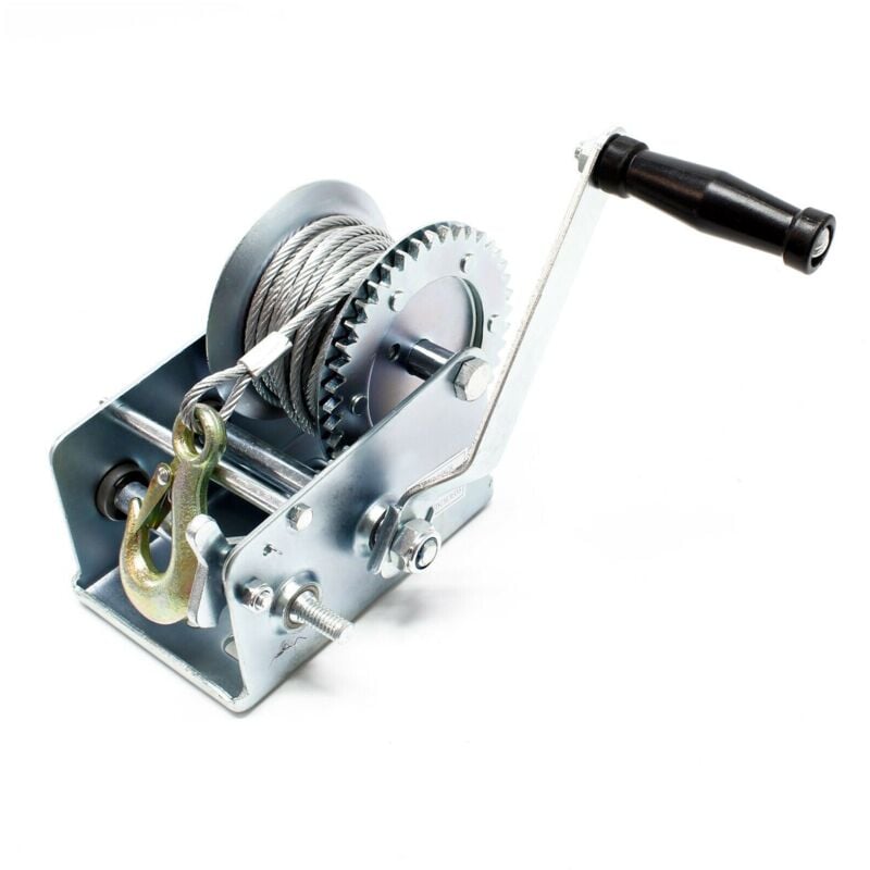 foto del prodotto verricello manuale zincato rapporto di trasmissione 4 1 8 1 traino 1100 kg paranco 8 m 160000519